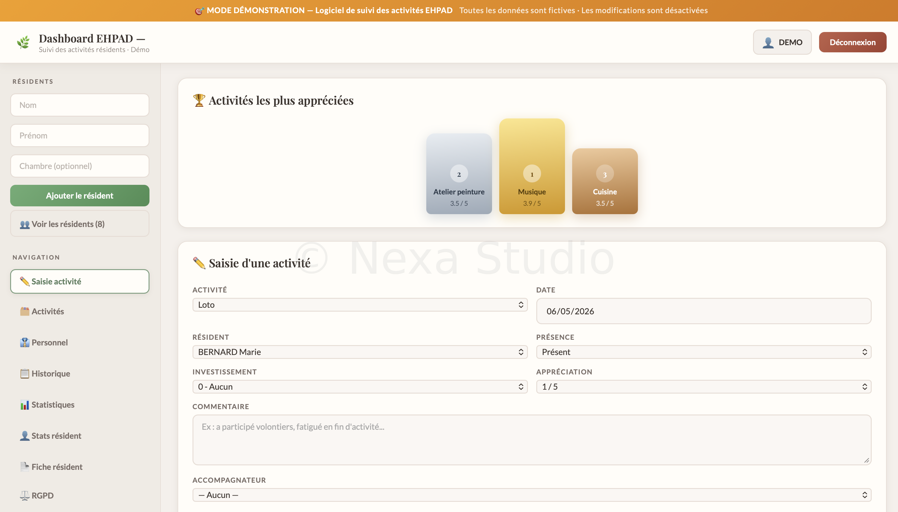 Gestion des Animations